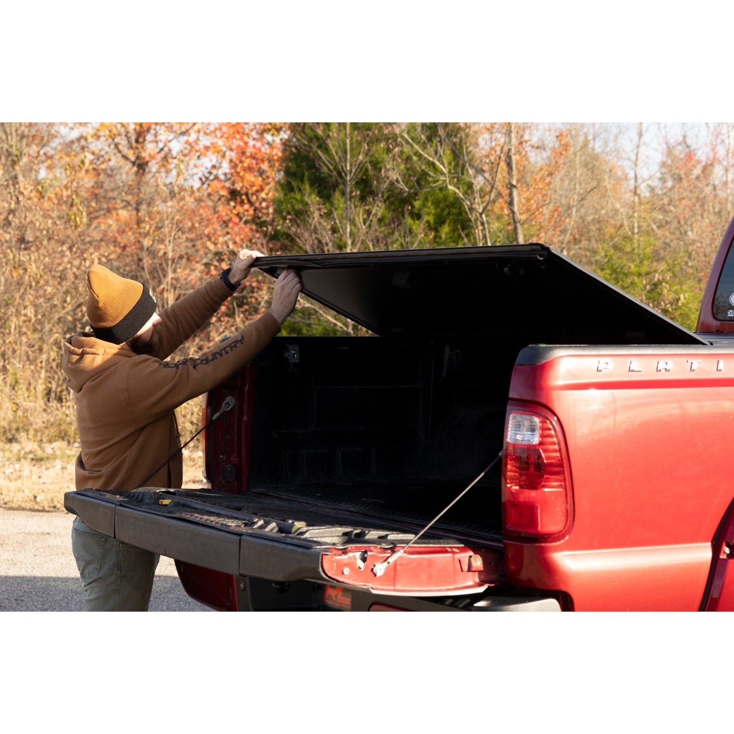 Rough Country 6'10 Hard Tri-Fold Flip Up Bed Cover I 49214651