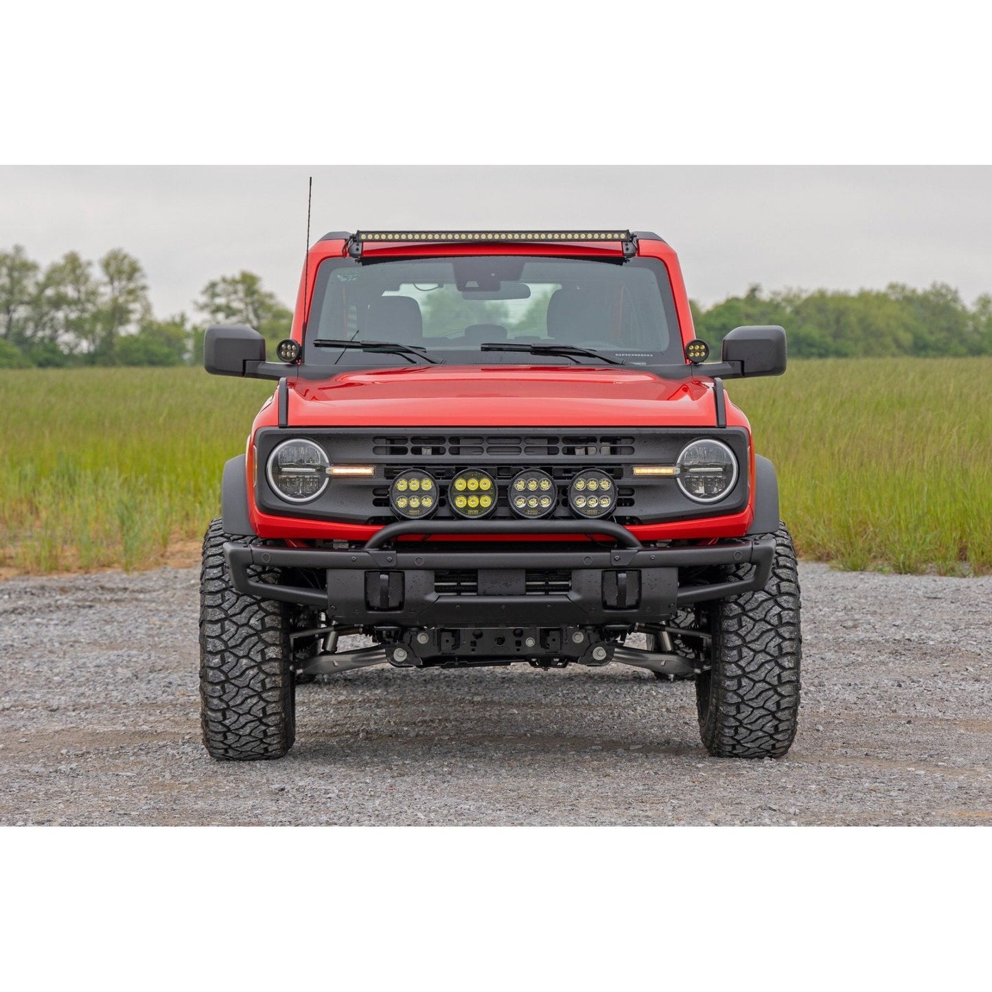 Rough Country 3.5" Round w/ Amber DRL Light Bar Mount I 51136