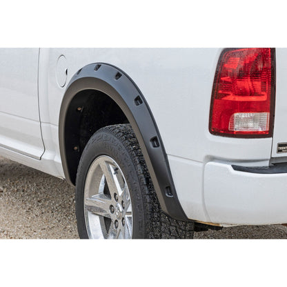 ROUGH COUNTRY Pocket Fender Flares | GW7 Bright White | Ram 1500 2WD/4WD (2009-2018 & Classic) | F-D10911B-GW7