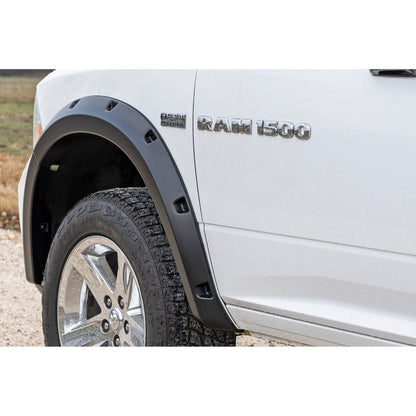 ROUGH COUNTRY Pocket Fender Flares | GW7 Bright White | Ram 1500 2WD/4WD (2009-2018 & Classic) | F-D10911B-GW7
