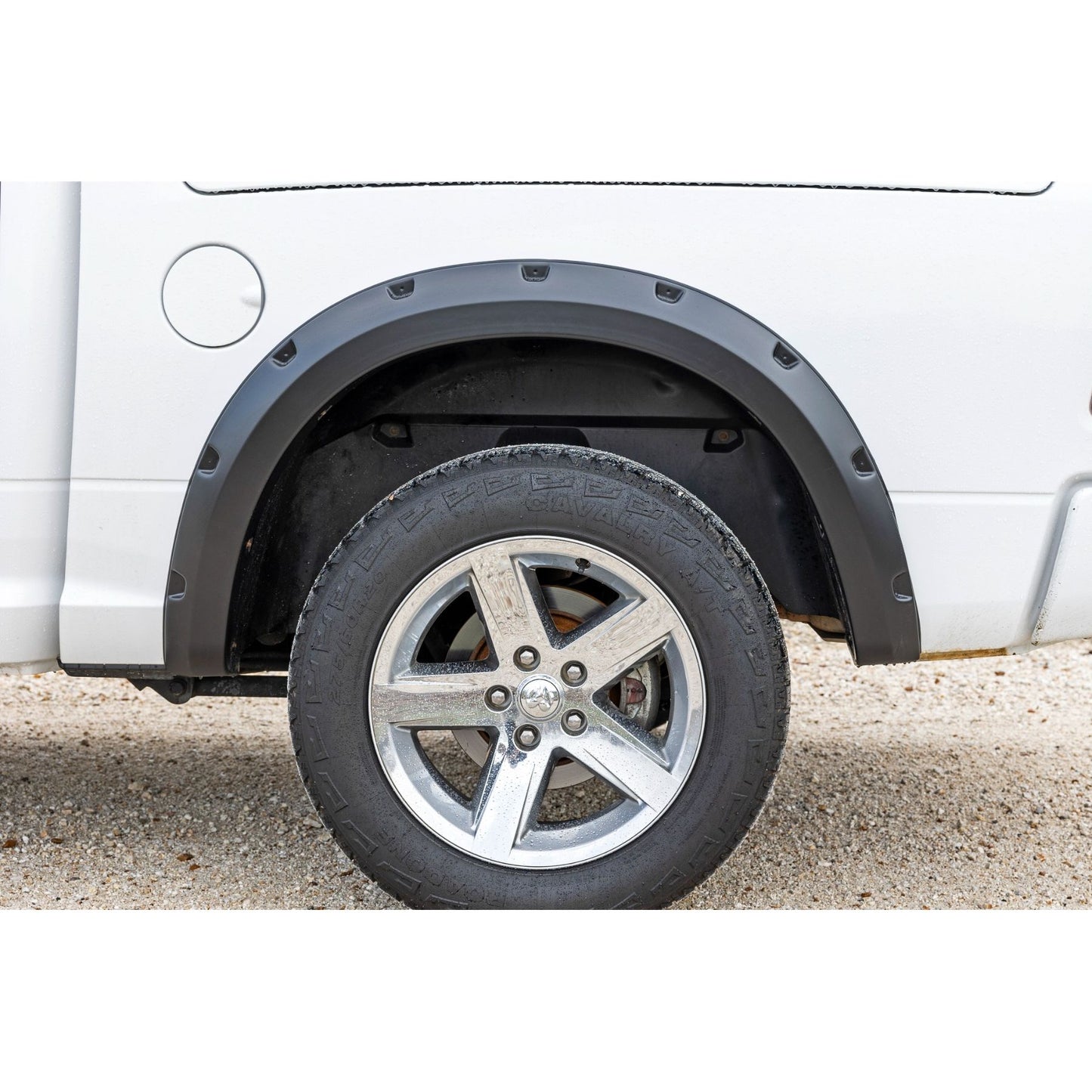 ROUGH COUNTRY Pocket Fender Flares | GW7 Bright White | Ram 1500 2WD/4WD (2009-2018 & Classic) | F-D10911B-GW7
