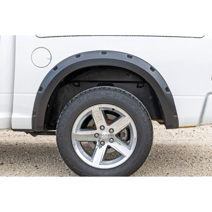 ROUGH COUNTRY Pocket Fender Flares | GW7 Bright White | Ram 1500 2WD/4WD (2009-2018 & Classic) | F-D10911B-GW7
