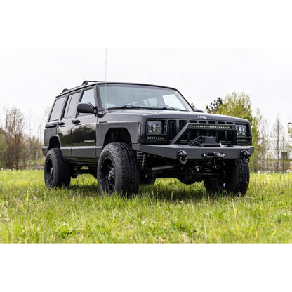 ROUGH COUNTRY 8 Inch Black Series LED Light Bar | Single Row | Pair | 70728BL