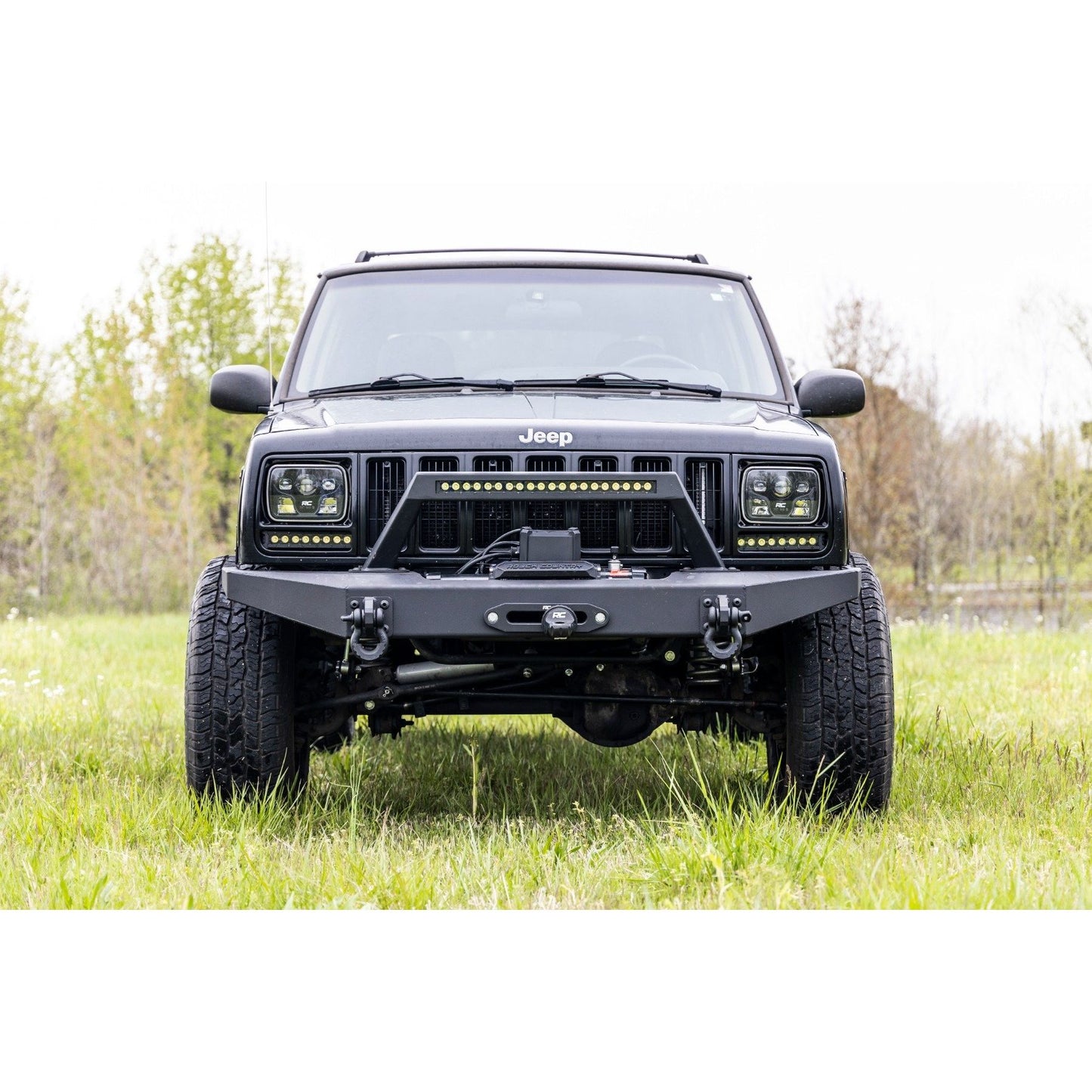 ROUGH COUNTRY 8 Inch Black Series LED Light Bar | Single Row | Pair | 70728BL