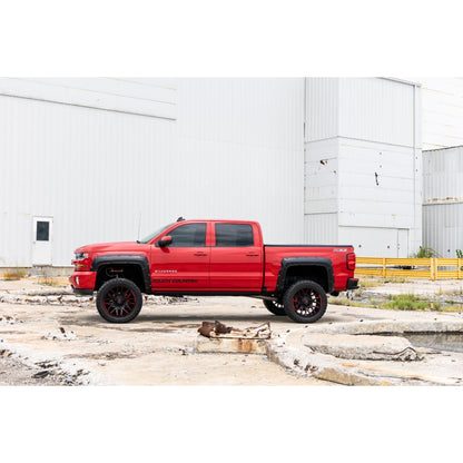 ROUGH COUNTRY Fender Flares | Defender l 5'9" Bed  | G7C Red Hot | Chevy Silverado 1500 (14-18 & Classic) | A-C11612-G7C