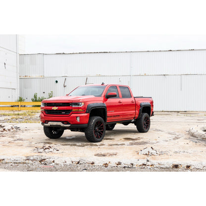 ROUGH COUNTRY Fender Flares | Defender l 5'9" Bed  | G7C Red Hot | Chevy Silverado 1500 (14-18 & Classic) | A-C11612-G7C