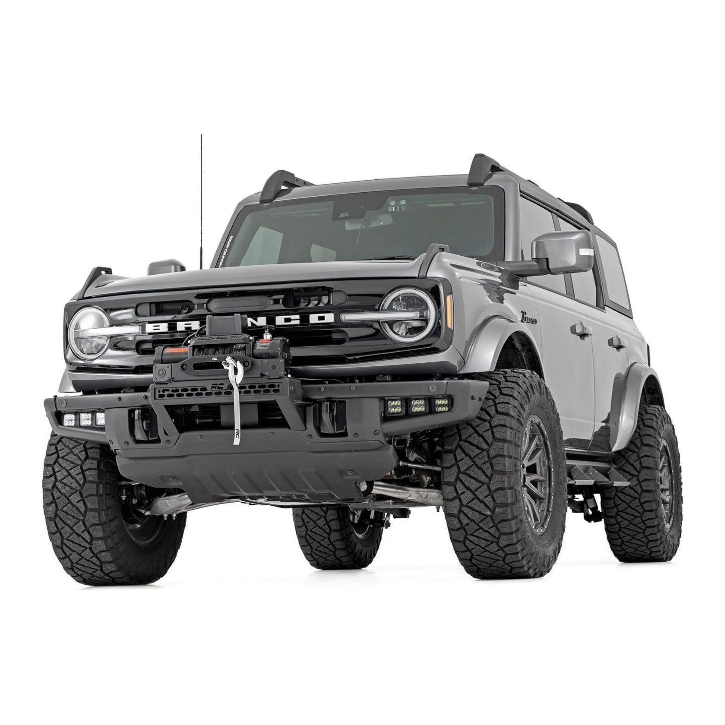 Rough Country Black Series w/ White DRL High Winch Mount I 51096