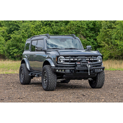 Rough Country Black Series w/ White DRL High Winch Mount I 51099