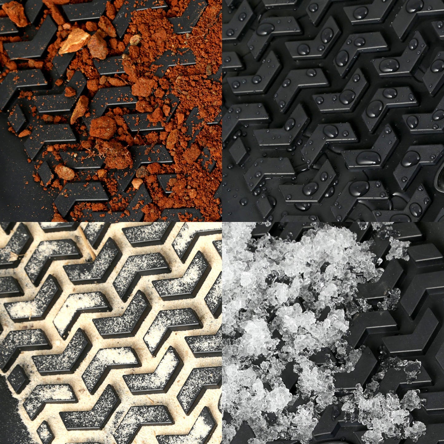RUGGED RIDGE | DMC-12920.25 | All Terrain Front Floor Liners, Jeep Logo, 84-01 Jeep Cherokee (Xj)