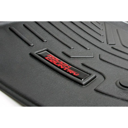 ROUGH COUNTRY Floor Mats | FR & RR | FR Buckets | Ford F-150 (15-25)/F-150 Lightning (22-25)/Raptor (17-25)  | M-51515