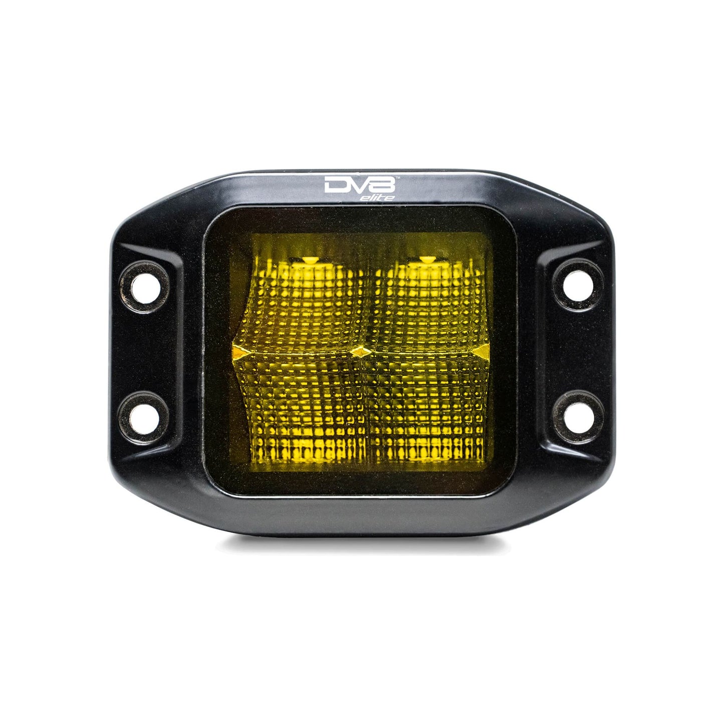 DV8 Off-Road 3-Inch Elite Series LED Amber Flush Mount Pod Light Single Pod C3| BE3FMW40W-A