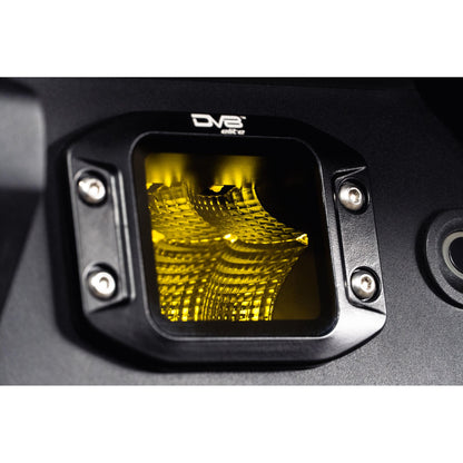 DV8 Off-Road 3-Inch Elite Series LED Amber Flush Mount Pod Light Single Pod C3| BE3FMW40W-A