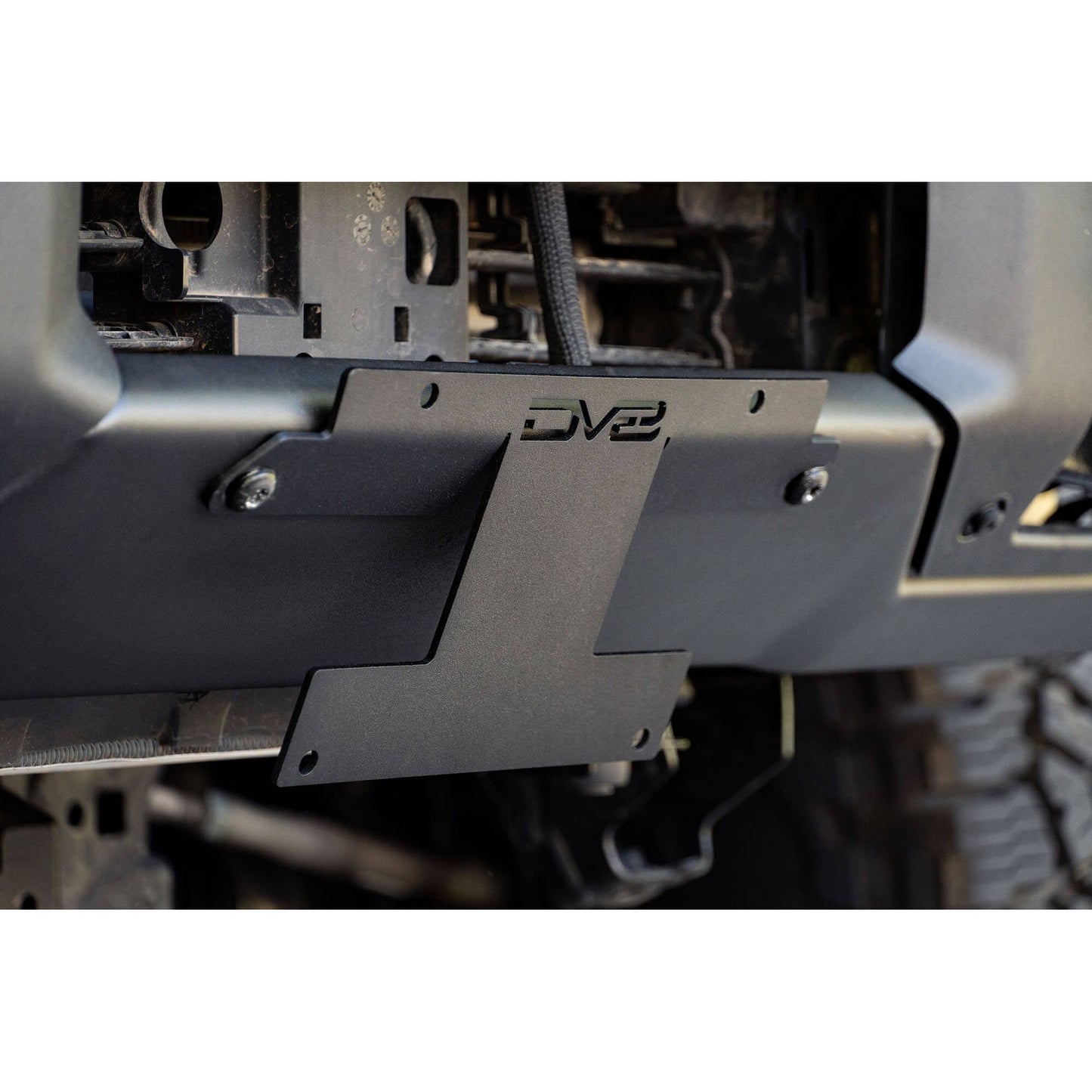 DV8 Off-Road 2021-2024 Ford Bronco | Factory Front Bumper License Relocation Bracket | Center C3| LPBR-01