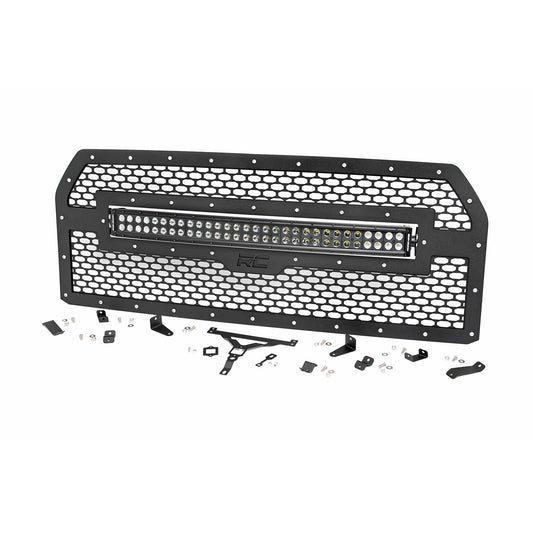 ROUGH COUNTRY Mesh Grille | 30" Dual Row LED | Black Ser | Ford F-150 2WD/4WD (2015-2017) | 70193DRL