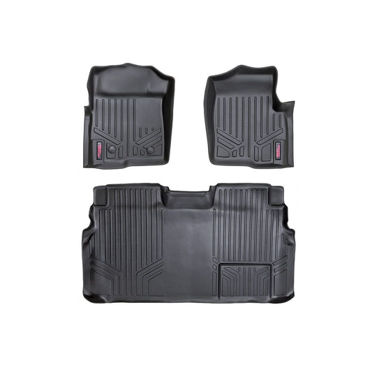 ROUGH COUNTRY Floor Mats | FR & RR | 2 Ret Hook | Ford F-150 2WD/4WD (2011-2014) | M-51112