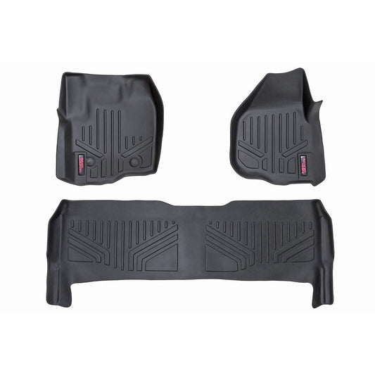ROUGH COUNTRY Floor Mats | FR & RR | Raised FR Pedal | Ford F-250/F-350 Super Duty (12-16) | M-51213