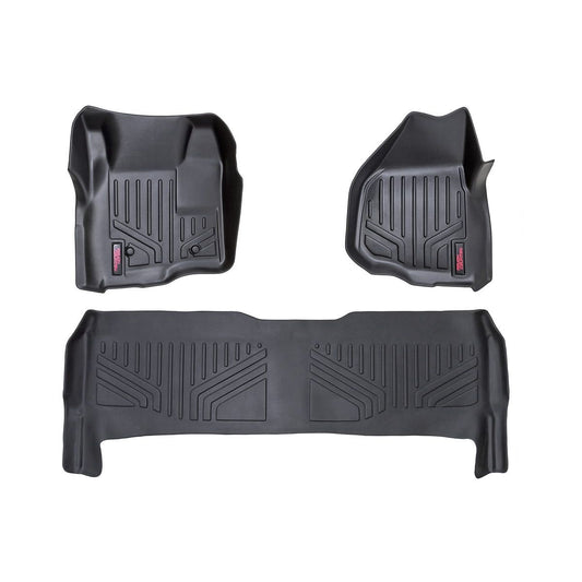 ROUGH COUNTRY Floor Mats | FR & RR | Depressed Pedal | Ford F-250/F-350 Super Duty (11-16) | M-51223