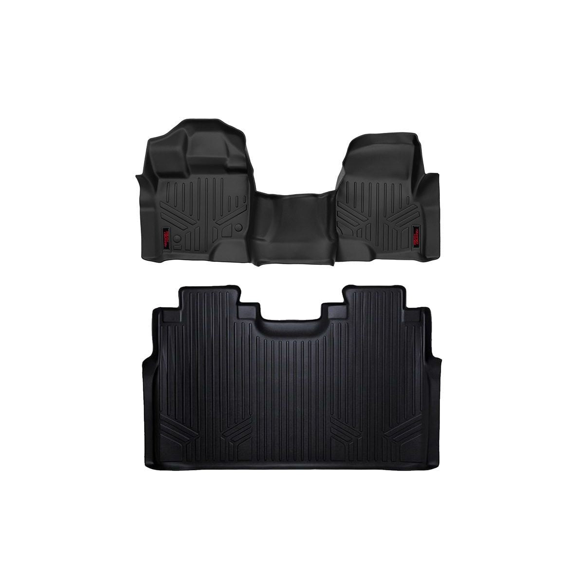 ROUGH COUNTRY Floor Mats | FR & RR | Over Hump | Ford F-150 (15-25)/F-150 Lightning (22-25)/Raptor (17-25)  | M-51153