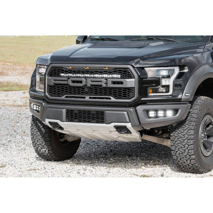 ROUGH COUNTRY 30 Inch Black Series LED Light Bar | Curved | Single Row | Cool White DRL | 72730BLDRL