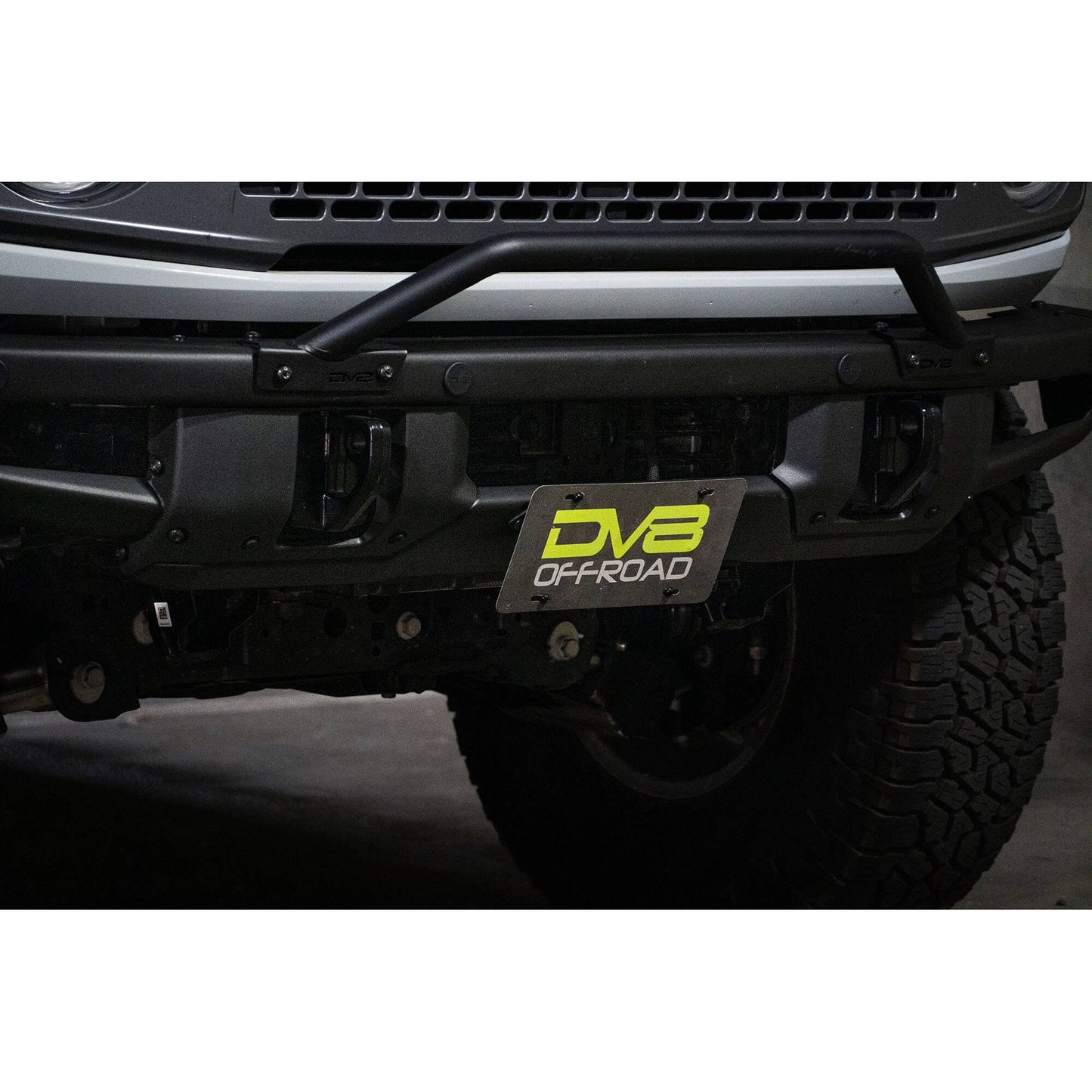 DV8 Off-Road 2021-2024 Ford Bronco | Factory Front Bumper License Relocation Bracket | Center C3| LPBR-01