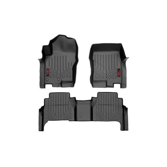 ROUGH COUNTRY Floor Mats | FR & RR | Crew Cab | Nissan Frontier 2WD/4WD (2008-2021) | M-80513