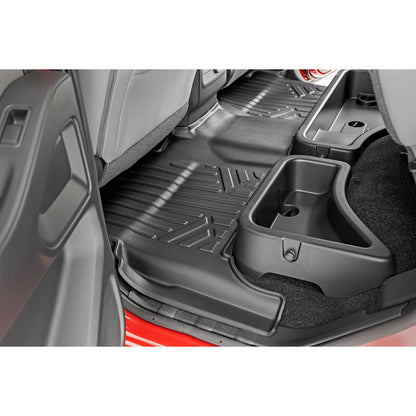 ROUGH COUNTRY Floor Mats | FR & RR | Crew Cab | Nissan Frontier 2WD/4WD (2008-2021) | M-80513