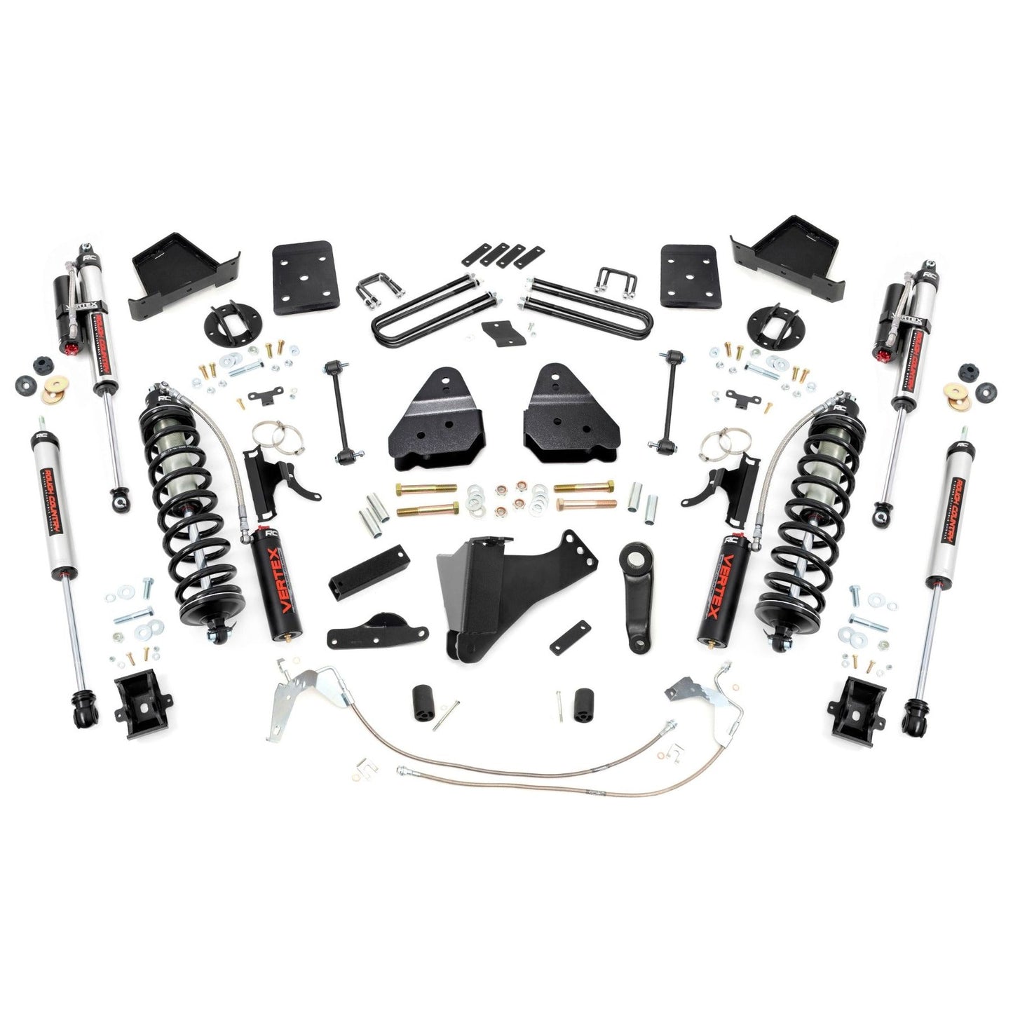 Rough Country Vertex Adjustable Shocks 4.5 Inch Coilover Conversion Lift Kit I 47859