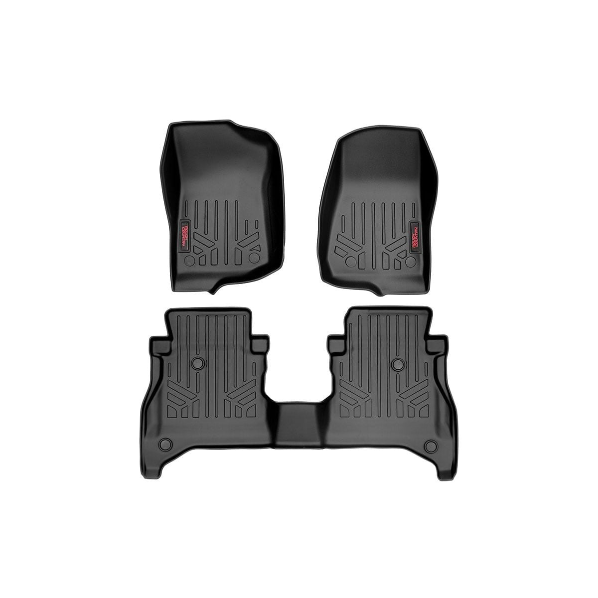 ROUGH COUNTRY Floor Mats | FR & RR | RR Non-Lock | Jeep Gladiator JT 4WD (2020-2025) | M-61505