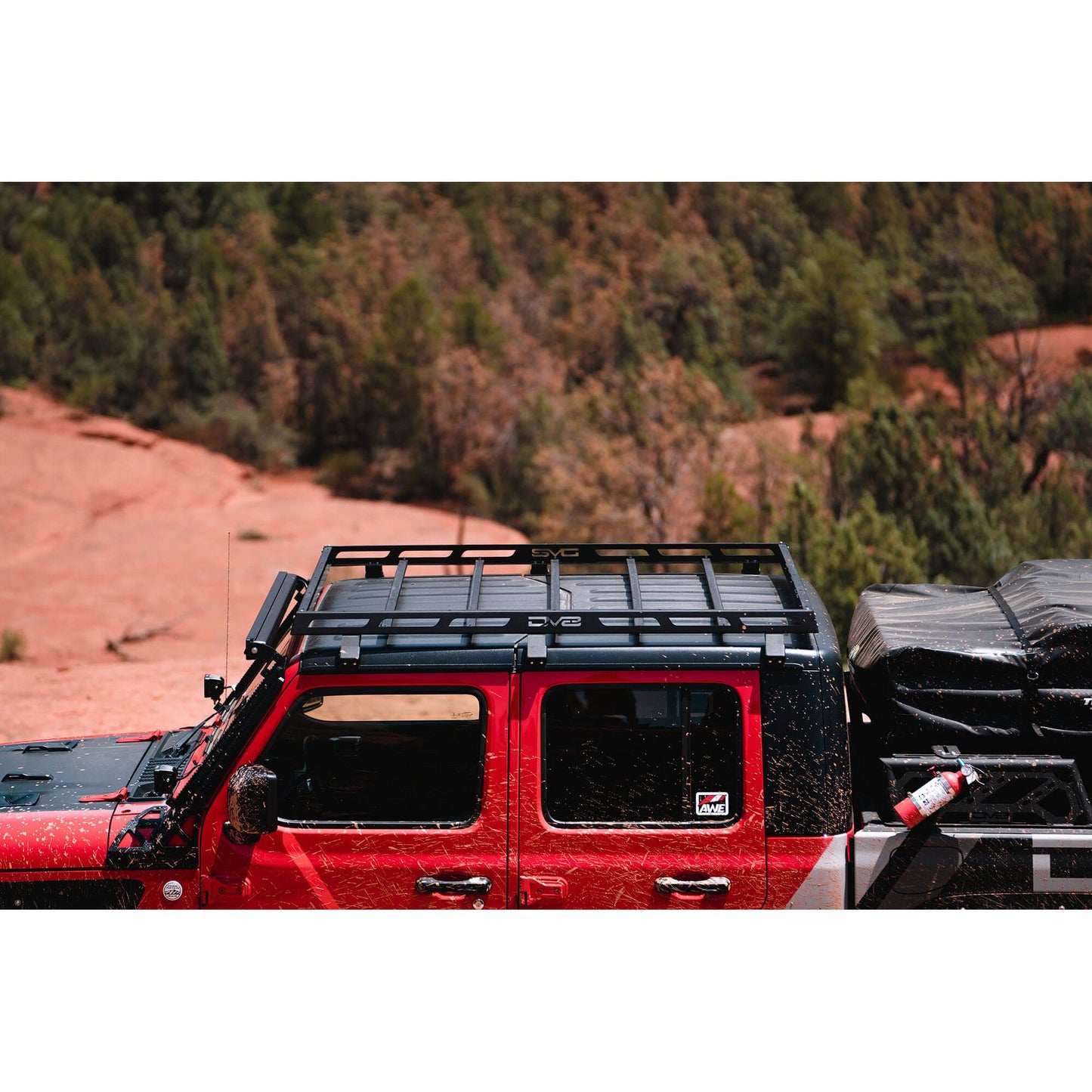 DV8 Off-Road 2018-2024 Jeep Gladiator JT & 2-Door Wrangler JL Roof Rack C3| RRJL-02