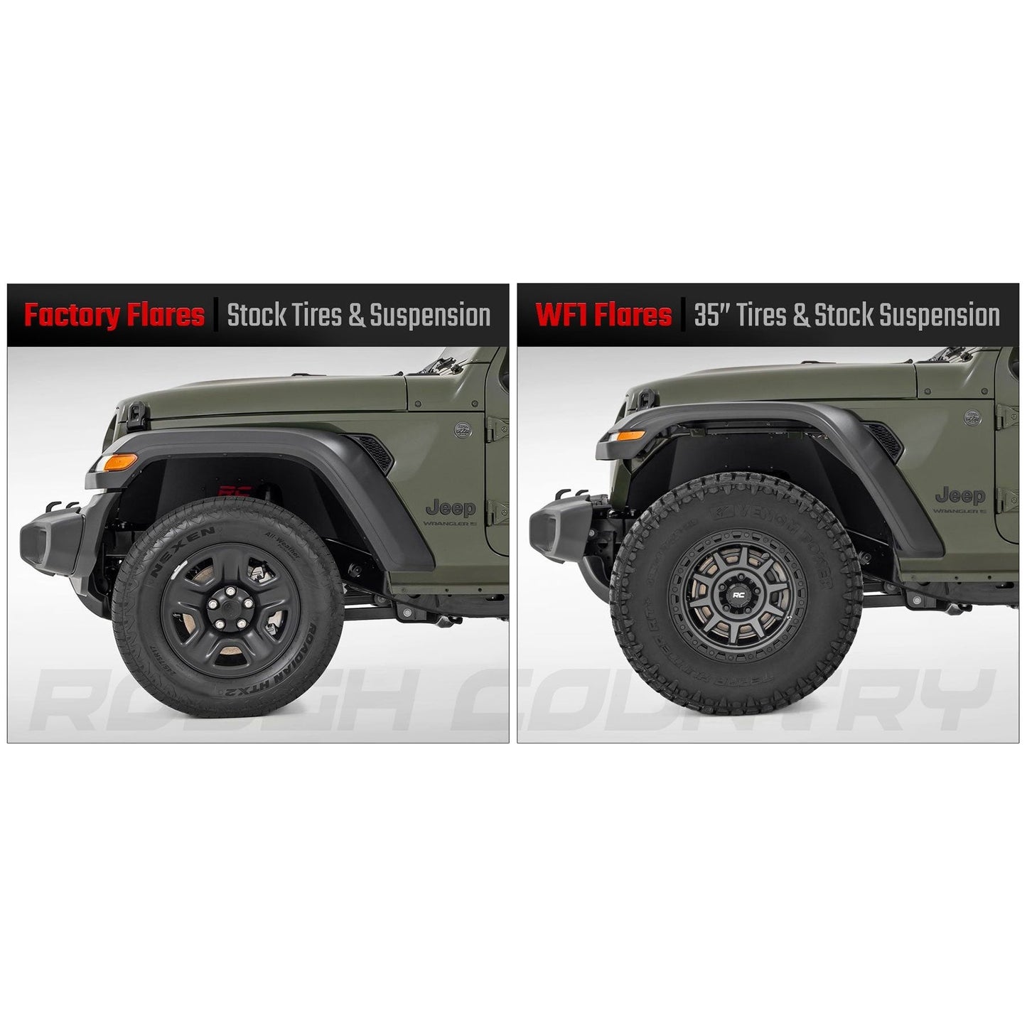 Rough Country WF1 Fender Flares I A-J02022