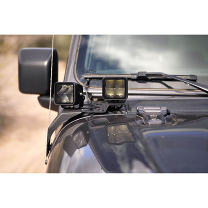 DV8 Off-Road 2018-2024 Jeep JL & 2020-2024 Jeep JT A-Pillar Dual Pod Light Mounts C3| LBJL-04