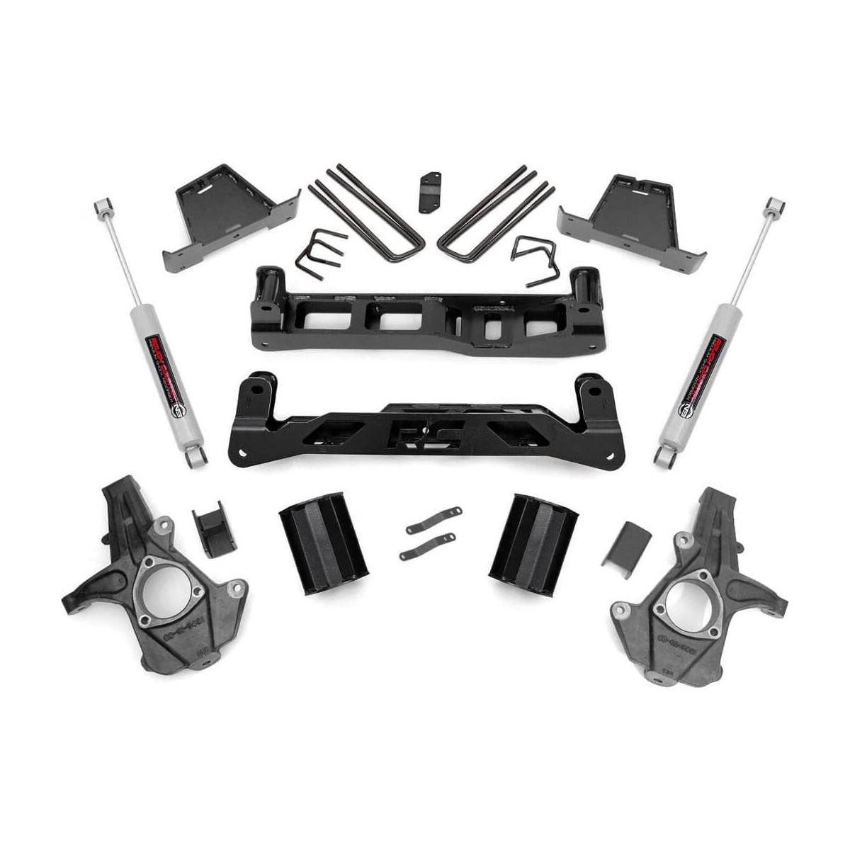 Rough Country M1 Struts w/M1 Rear Shocks 7.5 Inch Lift Kit I 26340