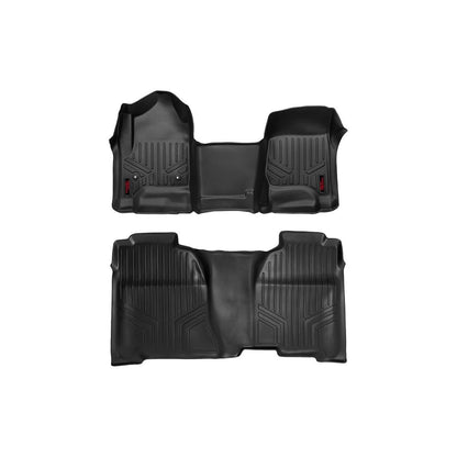 ROUGH COUNTRY Floor Mats | FR & RR | OV Hump | Crew | Chevy/GMC 1500/2500HD/3500HD 2WD/4WD | M-21143