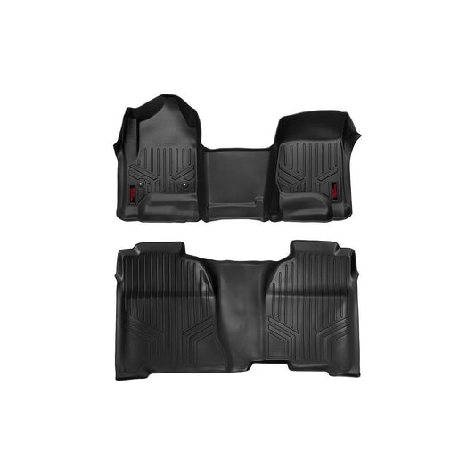 ROUGH COUNTRY Floor Mats | FR & RR | OV Hump | Crew | Chevy/GMC 1500/2500HD/3500HD 2WD/4WD | M-21143