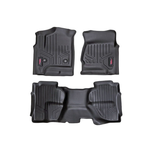 ROUGH COUNTRY Floor Mats | FR & RR | Ext Cab | Chevy/GMC 1500/2500HD/3500HD 2WD/4WD | M-21412