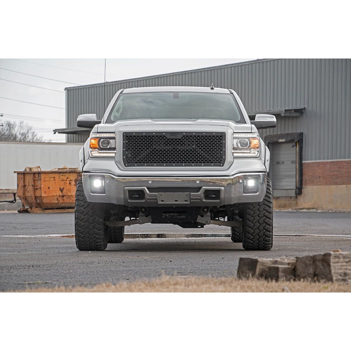 ROUGH COUNTRY LED Light Kit | Fog Mount | 2" Black Pair | GMC Sierra 1500 2WD/4WD (14-15) | 70689