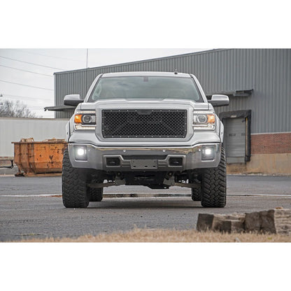 ROUGH COUNTRY LED Light Kit | Fog Mount | 2" Black Pair | GMC Sierra 1500 2WD/4WD (14-15) | 70689