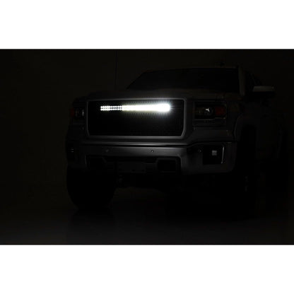 ROUGH COUNTRY Mesh Grille | 30" Dual Row LED | Black | GMC Sierra 1500 2WD/4WD (2014-2015) | 70190