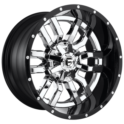 Fuel 1PC D270 SLEDGE CHROME PLATED GLOSS BLACK LIP