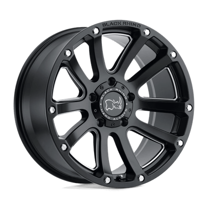 Black Rhino Hard Alloys HIGHLAND MATTE BLACK W/ MILLED SPOKES