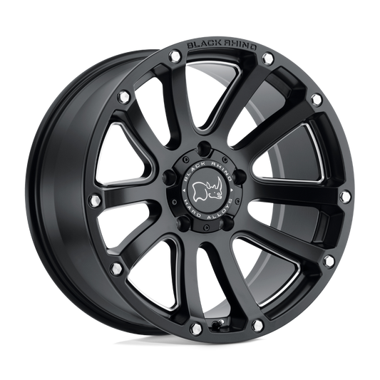 Black Rhino Hard Alloys HIGHLAND MATTE BLACK W/ MILLED SPOKES