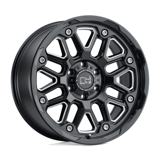 Black Rhino Hard Alloys HOLLISTER GLOSS BLACK W/ MILLED SPOKES