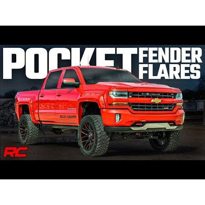 Rough Country Flat Black Pocket Fender Flares I F-G12011A