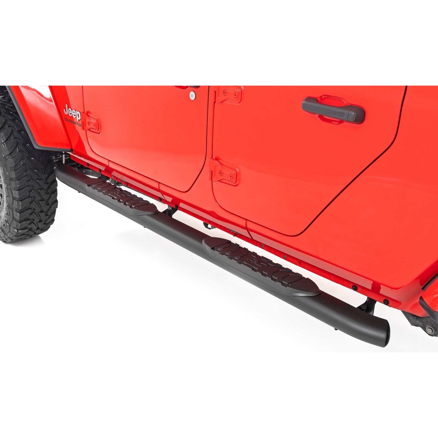 ROUGH COUNTRY Oval Nerf Steps Black | Jeep Gladiator JT 4WD (2020-2024) RCS21015