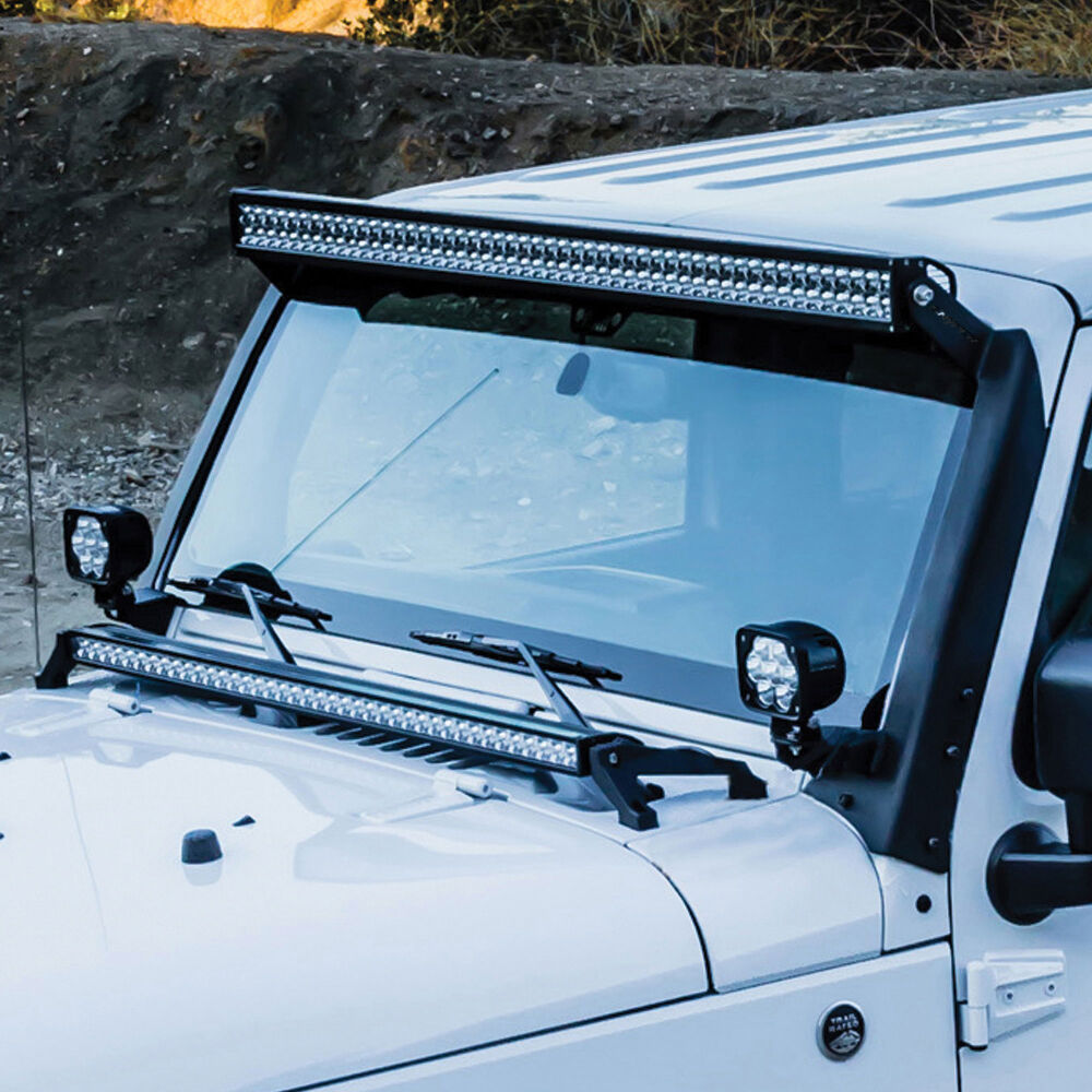 Westin Pillar LED Light Mount Brackets Textured Black for 2007-2018 Jeep Wrangler - 62-41035