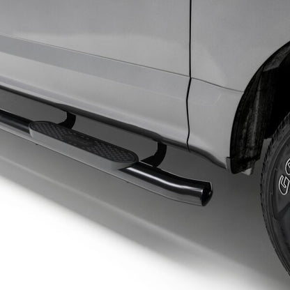 ARIES |  4" Black Steel Oval Side Bar Fits  2024-2026 Toyota Tacoma Double Cab | S222029