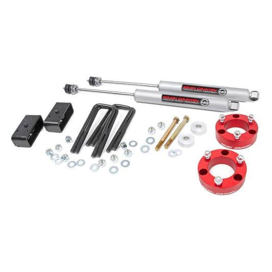 Rough Country 3" Lift Kit - No Struts - Red Spacer - for 2005-C Toyota Tacoma 2WD/4WD RCS74530RED
