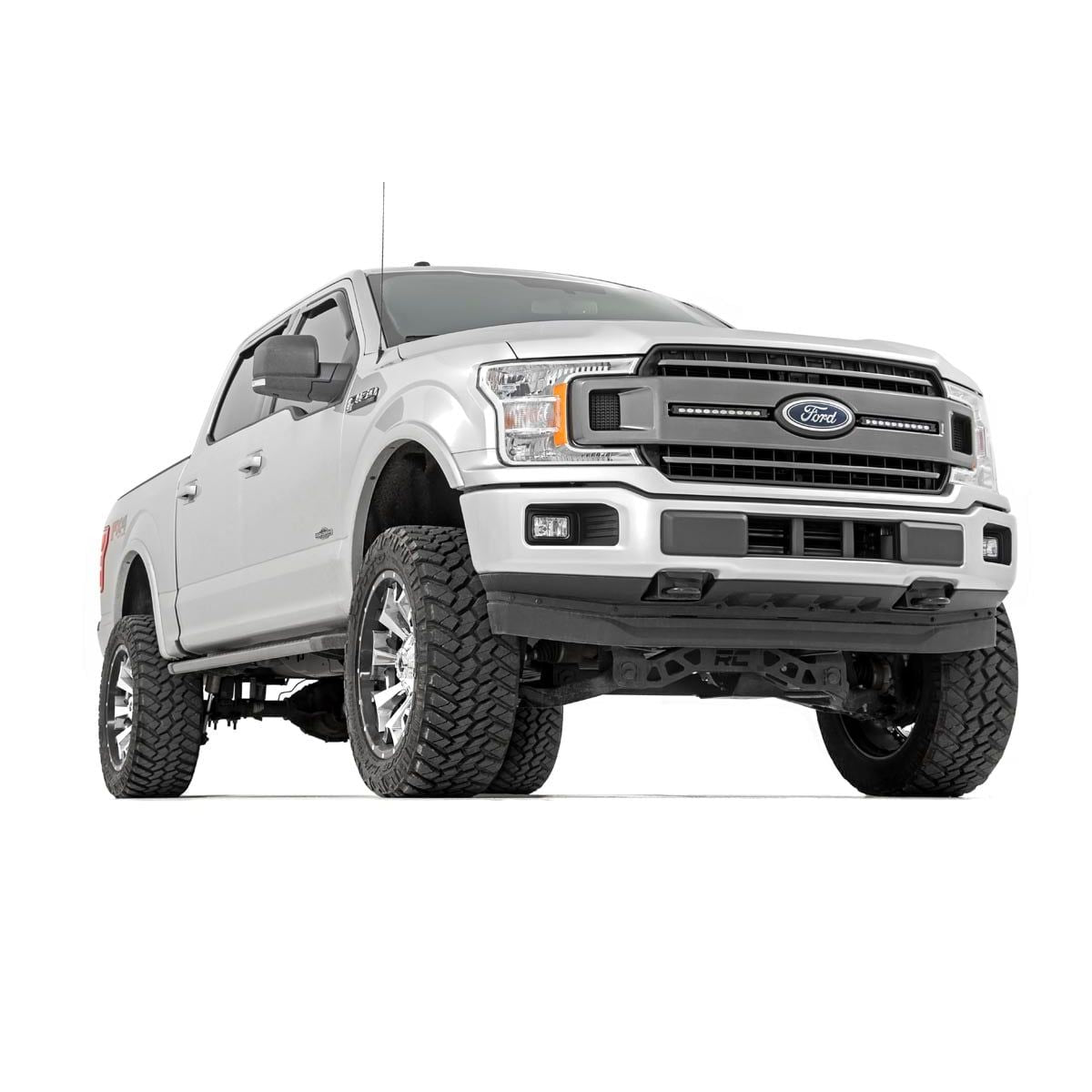 ROUGH COUNTRY LED Light Kit | Grille Mount | 10" Chrome Slimline Pair | Ford F-150 (18-20) | 70809