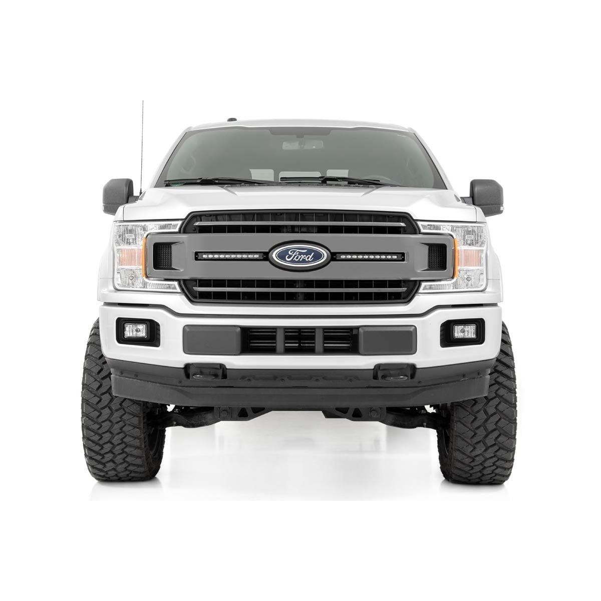 ROUGH COUNTRY LED Light Kit | Grille Mount | 10" Black Slimline Pair | Ford F-150 (18-20) | 70808