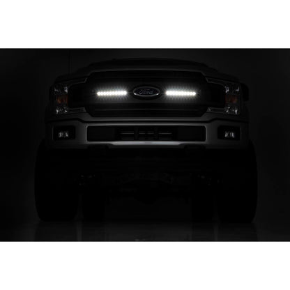 ROUGH COUNTRY LED Light Kit | Grille Mount | 10" Chrome Slimline Pair | Ford F-150 (18-20) | 70809